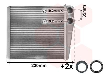 VAN WEZEL Heater matrix Article number: 58006229 cheaply