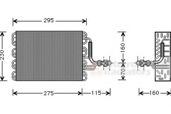 VAN WEZEL Fordamper aircondition Varenummer: 5800V016 billige