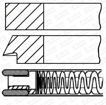 GOETZE ENGINE Piston Ring Kit Article number: 08-424307-00 cheaply