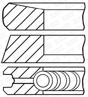 GOETZE ENGINE Piston Ring Kit Article number: 08-424907-00 cheaply