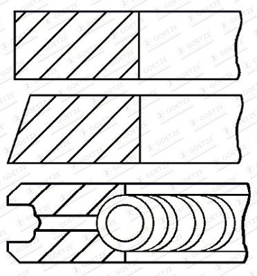 GOETZE ENGINE Set segmenti piston număr articol: 08-429300-10 ieftin