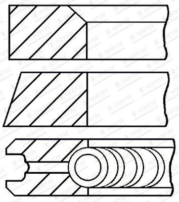 GOETZE ENGINE Комплект сегменти артикулен номер: 08-440805-00 евтино