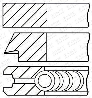 GOETZE ENGINE Комплект сегменти артикулен номер: 08-446105-00 евтино