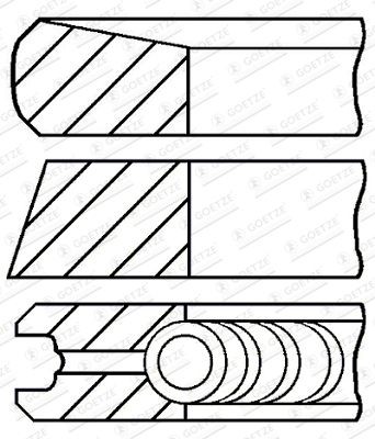 GOETZE ENGINE Комплект сегменти артикулен номер: 08-447405-00 евтино