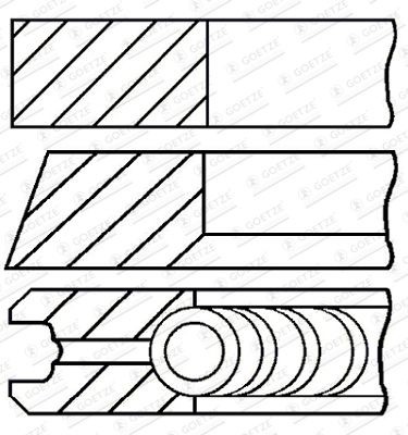GOETZE ENGINE Piston Ring Kit Article number: 08-447500-00 cheaply