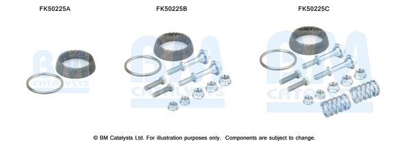 BM CATALYSTS Mounting Kit, exhaust pipe Article number: FK50255 cheaply