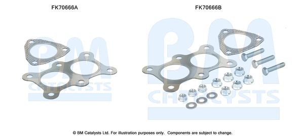 BM CATALYSTS Mounting Kit, exhaust pipe Article number: FK70666 cheaply