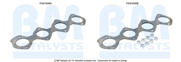 BM CATALYSTS Mounting Kit, catalytic converter Article number: FK91646 cheaply