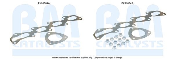 BM CATALYSTS Mounting Kit, catalytic converter Article number: FK91684 cheaply