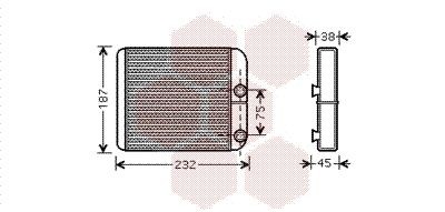 VAN WEZEL Heater matrix Article number: 59006129 cheaply