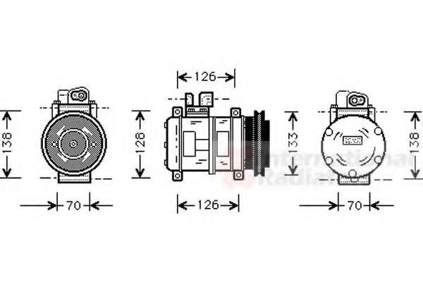 VAN WEZEL Air conditioning compressor Article number: 7400K031 cheaply