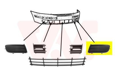 VAN WEZEL Bumper grill Article number: 7622591 cheaply