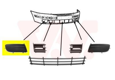 VAN WEZEL Bumper grill Article number: 7622592 cheaply
