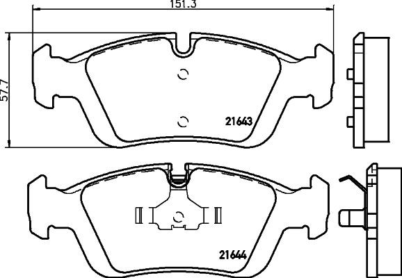TEXTAR Brake pad set Article number: 2164302 cheaply