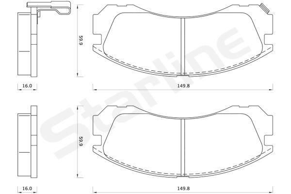 STARLINE Plaquettes de frein UGS: BD S348 à peu de frais