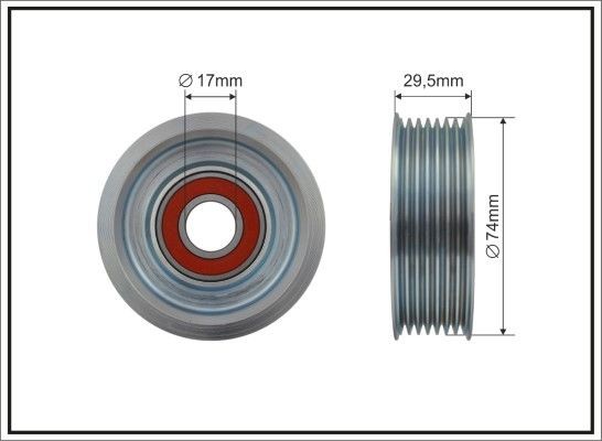 CAFFARO Deflection / Guide Pulley, v-ribbed belt Article number: 500388 cheaply