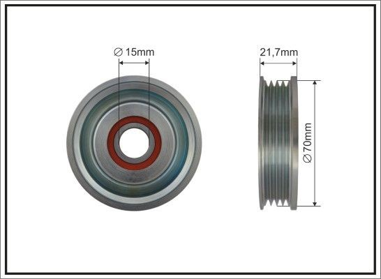 CAFFARO Deflection / Guide Pulley, v-ribbed belt Article number: 500458 cheaply