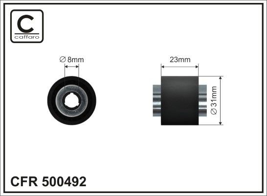 CAFFARO Timing belt deflection pulley Article number: 500492 cheaply