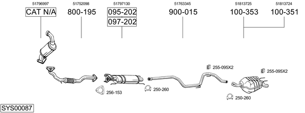 BOSAL Katalüsaator Artikli number: 099-526 soodsalt