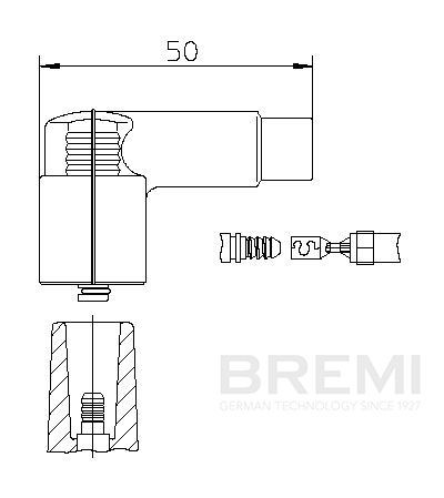 BREMI Plug, distributor Article number: 10206VW1 cheaply