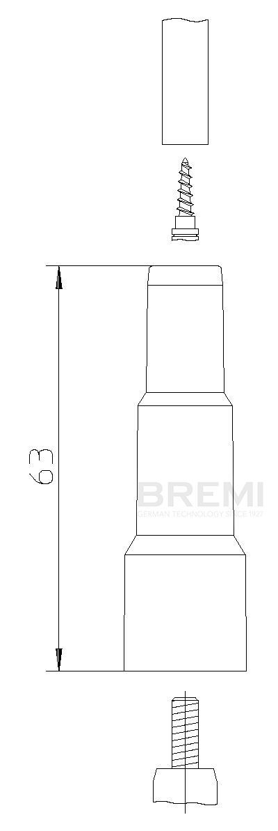 BREMI 10229N1 Stik, tændrør KAEFER 1303 1.3 44 HK Benzin 2003