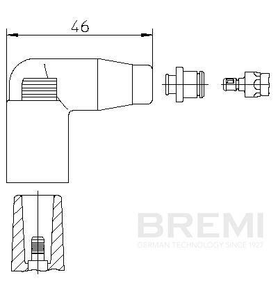 BREMI 13552A1 Stik, tændspole PASSAT 2.3 VR5 Syncro/4motion 150 HK Benzin 2001