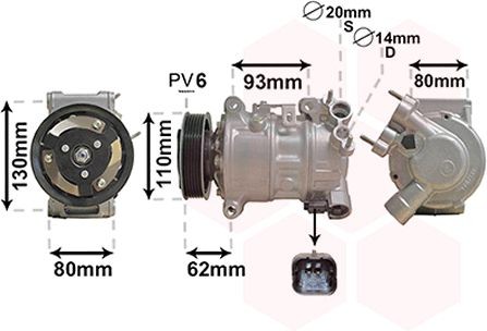VAN WEZEL Air conditioning compressor Article number: 0901K707 cheaply