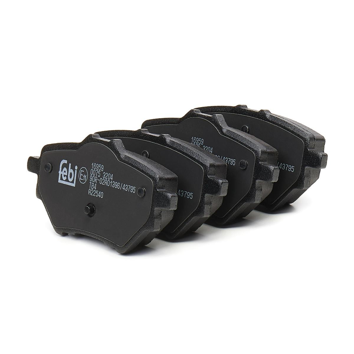 FEBI BILSTEIN Brake pad set Article number: 16959 cheaply