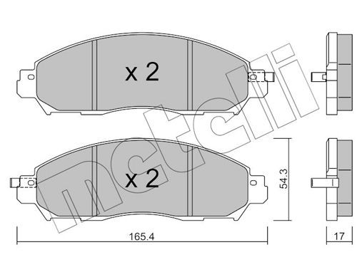 METELLI Brake pad set Article number: 22-1081-0 cheaply