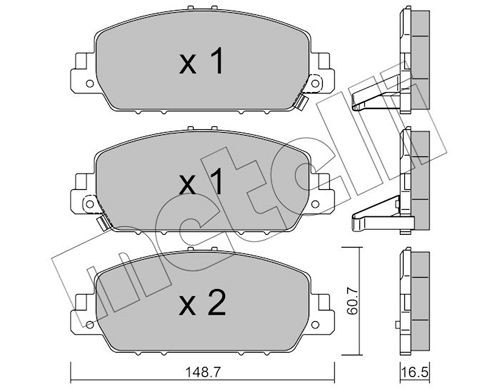 METELLI Brake pad set Article number: 22-1083-0 cheaply