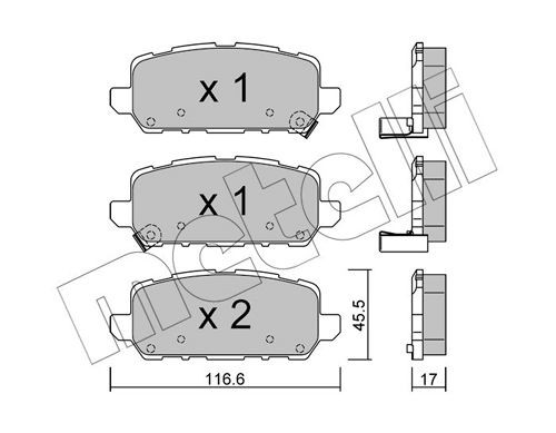 METELLI Brake pad set Article number: 22-1084-0 cheaply