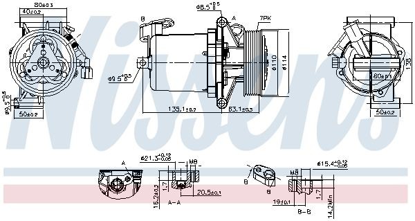 NISSENS Air conditioning compressor Article number: 890172 cheaply