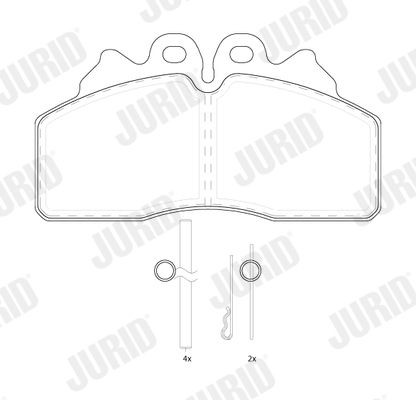 JURID Brake pad set Article number: 2905305390 cheaply