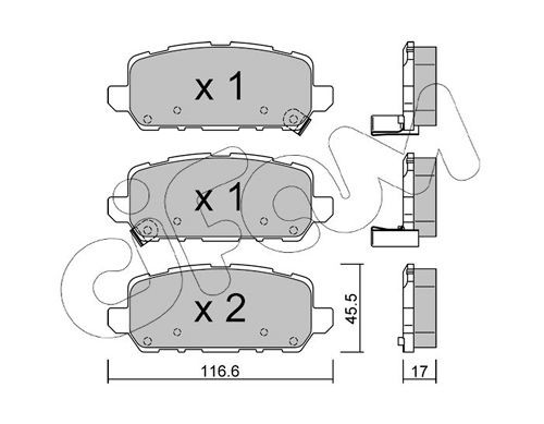 CIFAM Brake pad set Article number: 822-1084-0 cheaply
