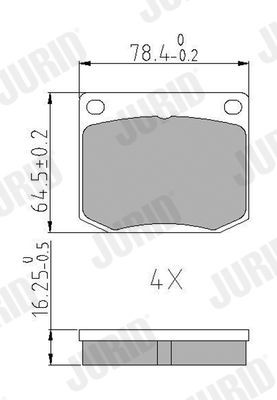 JURID Brake pad set Article number: 571358J cheaply