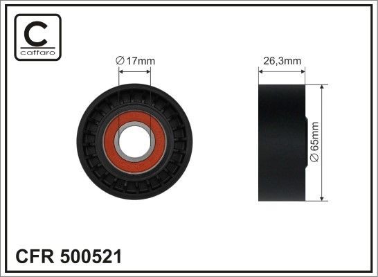 CAFFARO Tensioner pulley Article number: 500521 cheaply