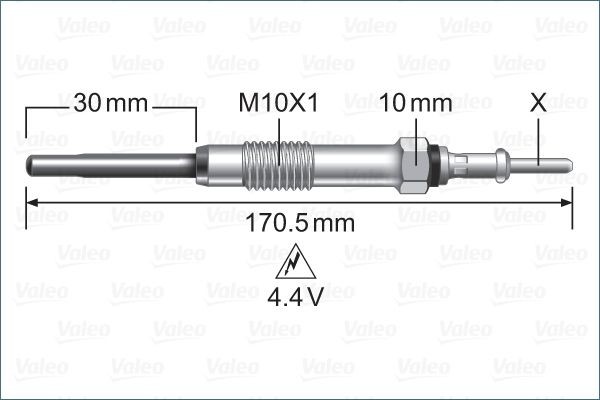 VALEO Glow plug Article number: 345247 cheaply