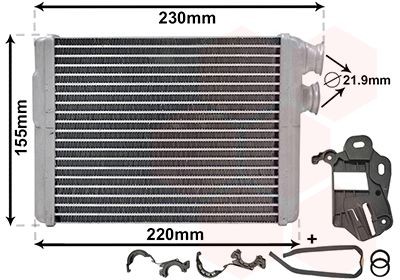 VAN WEZEL Heater matrix Article number: 40016700 cheaply