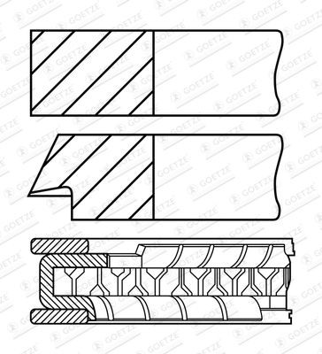 GOETZE ENGINE Piston Ring Kit Article number: 08-437407-00 cheaply