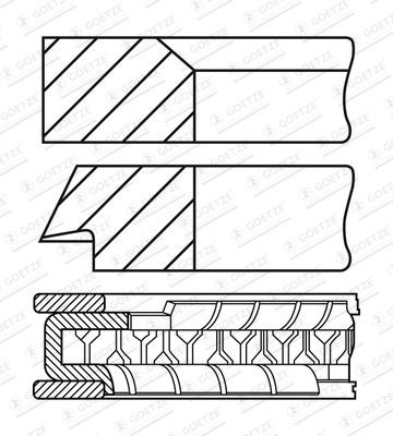 GOETZE ENGINE Piston Ring Kit Article number: 08-446000-00 cheaply