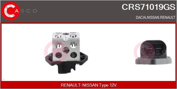 CASCO CRS71019GS Eeltakistus, elektrimootor-radiaatorivent. SCÉNIC 1.6 (JA00) 110 HP Bensiin 2003