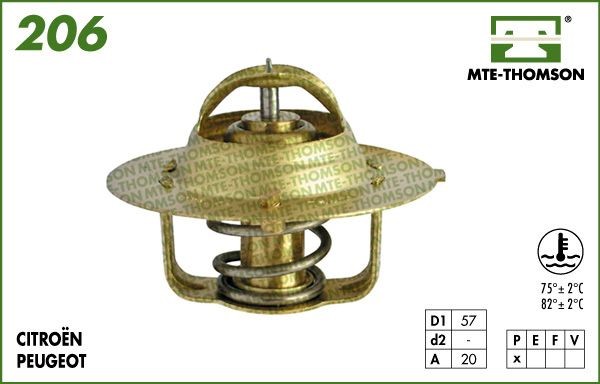 MTE-THOMSON Thermostat Article number: 206.75 cheaply