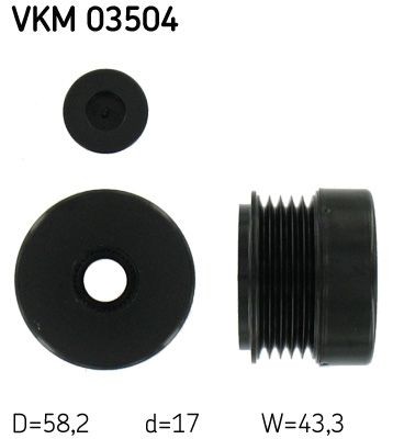 SKF Alternator Freewheel Clutch Article number: VKM 03504 cheaply