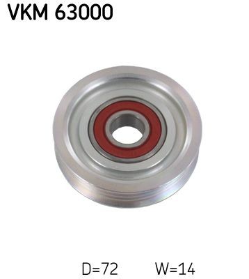 SKF Deflection / Guide Pulley, v-ribbed belt Article number: VKM 63000 cheaply