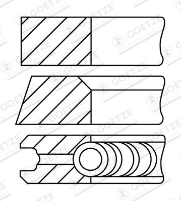 GOETZE ENGINE Piston Ring Kit Article number: 08-421800-30 cheaply