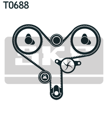 SKF Timing belt kit Article number: VKMA 91001 cheaply