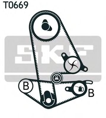 SKF Timing belt kit Article number: VKMA 93013 cheaply