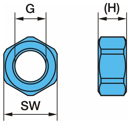 BPW Hexagon Nut Article number: 02.5202.10.82 cheaply