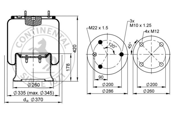 CONTITECH AIR SPRING Boot, air suspension Article number: 811 MB cheaply