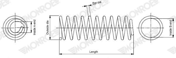 MONROE Coil spring Article number: SP4093 cheaply